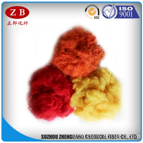 dope dyed recycled 100% polyester staple fiber